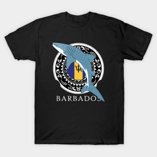 Whale Shark Flag of Barbados T-Shirt